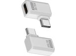 Inf Adattatore USB-C Femmina A Maschio 240W 80Gbps - Confezione Da 2 Bianco