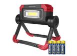Luce Da Lavoro Maclean Led Cob 300 Lm 3 Modalità Di Illuminazione Temperatura Colore 6500K MCE439 + 4X Batterie Varta Industrial Aa
