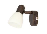 Lampada Da Parete Con Paralume In Vetro E14 Bronzo Antico Soma 6591 Rabalux