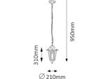 Lampada A Sospensione Per Esterni 1Xe27 Velence Bianco 8207 Rabalux