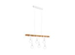 Eglo Lampada A Sospensione Townshend 6 Luci In Legno Bianco E Beige