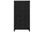 Vidaxl Armadietto Nero 90X40X180 Cm In Acciaio