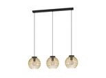 Lampadario Industrial Venezuela 3 Luci Acciaio Nero E Oro