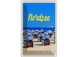 Vianmo Insegna Di Latta 18X12 Cm Nordsee Strand Strandkorb Meer