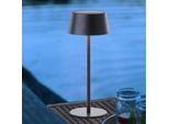 Brillante Lampada Da Tavolo Solare Nera Per Esterni Picco | Ricaricabile Tramite Energia Solare E Usb | 4W 300Lm 3000K | Metallo/Plastica