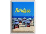 Vianmo Insegna Di Latta 40X30 Cm Nordsee Strand Strandkorb Meer