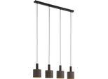 Lampada A Sospensione Concessa 1 4 Luci Marrone Scuro, Color Oro Eglo 97685