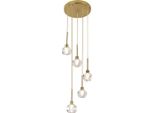 Rabalux 5396 Lampada A Sospensione 5 Spot Kassia, G9, Oro, Sferica Rotonda, Classica, ø300Mm
