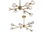 Rabalux 5395 Lampada A Sospensione 9 Spot Kassia, G9, Oro, Rotonda, Classica, ø615Mm