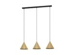 Lampadario Contemporaneo Narices 3 Luci Acciaio Nero