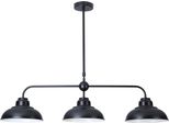 Rabalux 5309 Lampada A Sospensione 3 Spot Dragan, E27, Nero, Rotonda, Industriale, ø250Mm