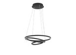 Lampada A Sospensione LOBINERO-Z Alluminio, Acciaio Nero Led 43,2W 3000-6500K H:110Cm Ø58Cm Dimmerabile Con Funzione Connect-Z