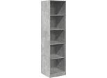 Vidaxl Armadio Grigio Cemento 50X50X200 Cm Materiale A Base Di Legno