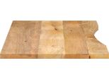 Vidaxl Piano Scrivania Con Nicchia 140X50X2,5 Cm In Legno Massiccio Di Mango