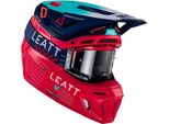 Casco Da Motocross Leatt 8.5 Royal Con Occhiali, Rosso/Blu, 2XL (63/64)
