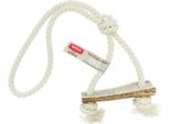4DOGS Strattone Naturale Per Cani Con Corna E Corda Di Cotone - Stoppino Taglia M Easy