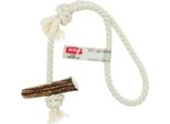 4DOGS Bastone Naturale Per Cani In Corno E Corda Di Cotone - Taglia M Mix