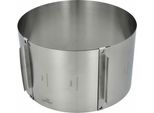 Birkmann Bakers Best Anello Per Torte, Regolabile, Anello Per Torte, Telaio Da Forno, Con Scala, Acciaio Inox, H 15 Cm, 424524