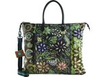 Gabs Borsa A Tracolla G3 Plus Tote Bag Ricamo Fiore Verde Multicolore