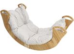 Altalena Montessori Con Cuscino, Legno, Laccato, Massiccio, Polacco, Per Bambini
