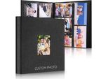 Album Fotografico, Album Con Inserto, 600 Foto (10 X 15 Cm), Copertina In Lino, 60 Fogli/120 Pagine, Fotolibro Con Inserto, Album Fotografico, Perfetto Per Famiglia, Matrimonio, Viaggio, Bambino, Nero