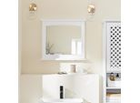 Sobuy Bagno Specchio Appeso Armadio Specchio Armadio Bagno Bianco - Specchio Da Parete Con Ripiano In Mdf E1 E Vetro, Mobile Da Bagno Appeso Per Bagno BZR212-W