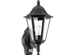 Eglo Applique Da Esterno Navedo Con Rilevatore Di Movimento 60 W Nero 93458