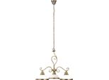 Rabalux 2753 Lampadario 3 Spot Elisett, E27, Bronzo-Argento, Rotondo, Classico, ø640Mm