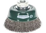 Osborn-0002613363-Spazzola A Tazza In Filo D'acciaio Inossidabile Con Dado M14 E Filamento Ø 0,30 Mm (80X30 )