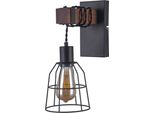 Italux Reda Led Lampada Da Parete Industriale Nera Opaca WL-4793-1-L