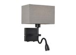 Italux Norte Lampada Da Parete Moderna Nera Opaca WL-1122-2-BL-BM-RC-GR