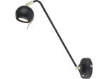 Italux Charissa Lampada Da Parete Industriale Nera Opaca MB-H16049TLK-1-B/G