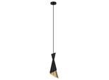 Italux Malia, Lampada A Sospensione Moderna In Nero PND-85949-1 Bk+Gd