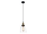 Italux Francis, Lampada A Sospensione Industriale Nera MDM-2563/1 Gd+Cl