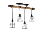 Lampadario Industriale Nero Italux Ponte PND-4290-4-L