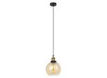 Italux Cardena Lampada A Sospensione Industriale Nera MDM-4330/1 Gd+Amb