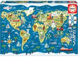 Puzzle 200 Weltkarte 19292 Educa
