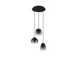 Lampadario Contemporaneo Aguilares 3 Luci Pendenti Metallo Nero