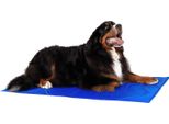 Tappetino Rinfrescante Lionto, Gradevole Raffreddamento Per Cani E Gatti, Auto-Raffreddante E Sicuro, Ideale Per L'estate E I Viaggi, 120X80 Cm, Blu
