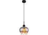 Globo Lighting Lampada A Sospensione In Metallo Nero Opaco, 1X E27 Led