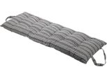 Cuscino Per Sedia Da Giardino, In Cotone, Motivo Bianco E Nero, 120 X 40 Cm