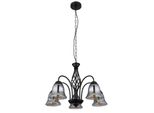 Lampada A Sospensione, Metallo, Nero Opaco, Vetro Color Fumo, P 55,5 Cm