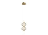 Lampada A Sospensione Decorativa Per Soggiorno Sopra Il Tavolo Ottone Decorativo Vetro Baubles Verticale Colore Caldo Led 10W Lazie Italux