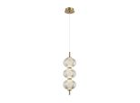 Lampada A Sospensione Decorativa Per Soggiorno Sopra Il Tavolo Ottone Decorativo Vetro Baubles Verticale Colore Caldo Led 13W Lazie Italux