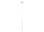 Lampada A Sospensione Moderna Per Soggiorno Cucina Sopra Isola Tubo Rotondo Sabbiato Bianco 1Xgu10 10W Lopus Italux