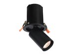 Faretto Da Incasso A Soffitto Rotondo Ø10Cm Mobile Nero Sabbiato 1Xgu10 10W Termo Italux