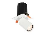 Italux Faretto Da Incasso Quadrato Mobile Bianco Sabbiato 1Xgu10 10W Termo Italux