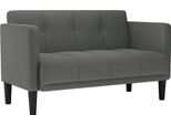 Vidaxl Divano A Due Posti In Tessuto Grigio Scuro 111 Cm