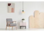 Lampada A Sospensione Decorativa In Vetro Ambrato Multicolore Per Soggiorno Sopra Il Tavolo 1Xe27 40W Namos Italux