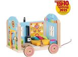 Goki Caravan Giocattolo In Legno Con Accessori Multicolore